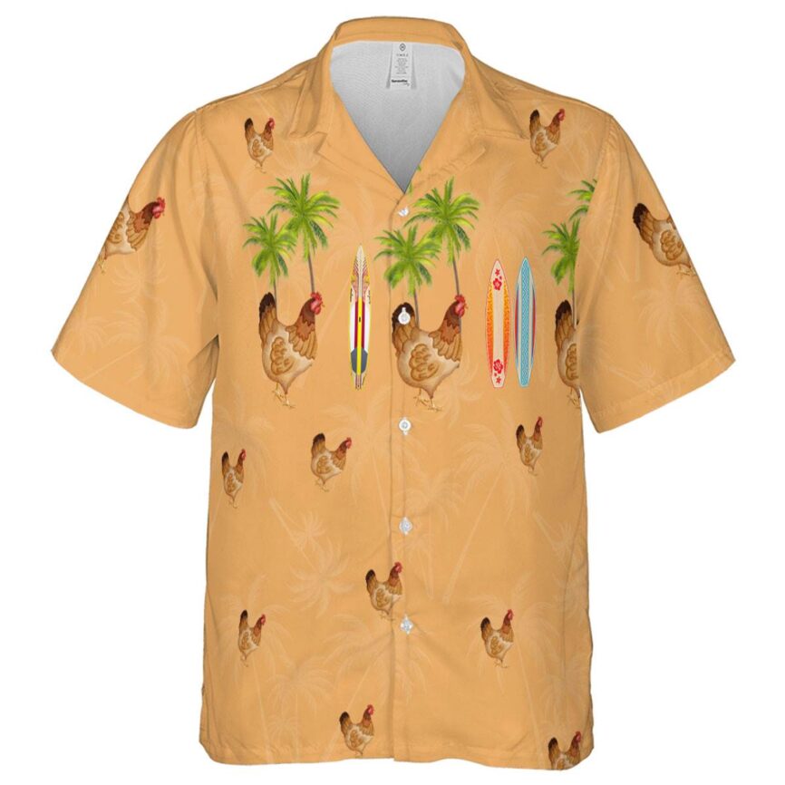 Chicken Island Theme Hawaiian Shirt Fashion forward