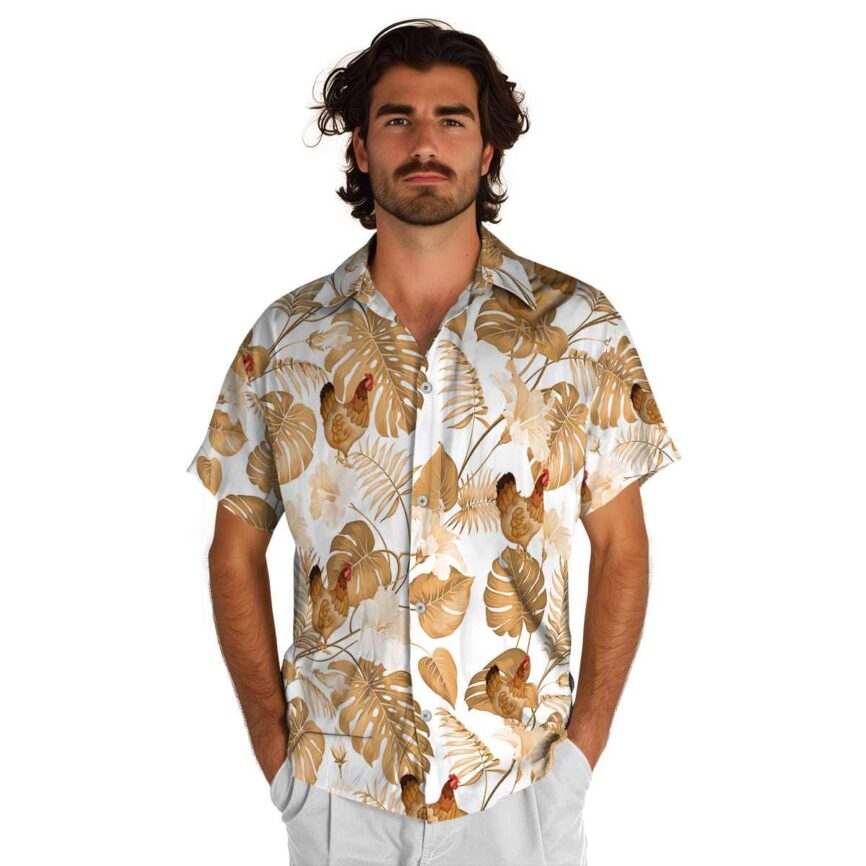 Chicken Leaf Pattern Hawaiian Shirt New Arrival