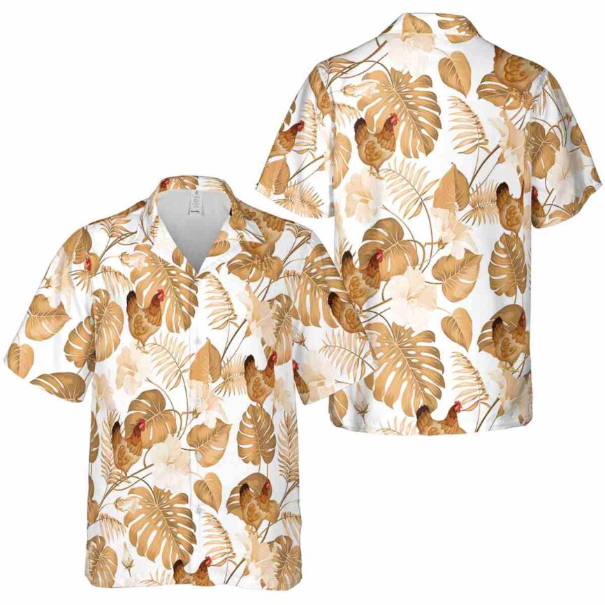 Chicken Leaf Pattern Hawaiian Shirt Premium grade