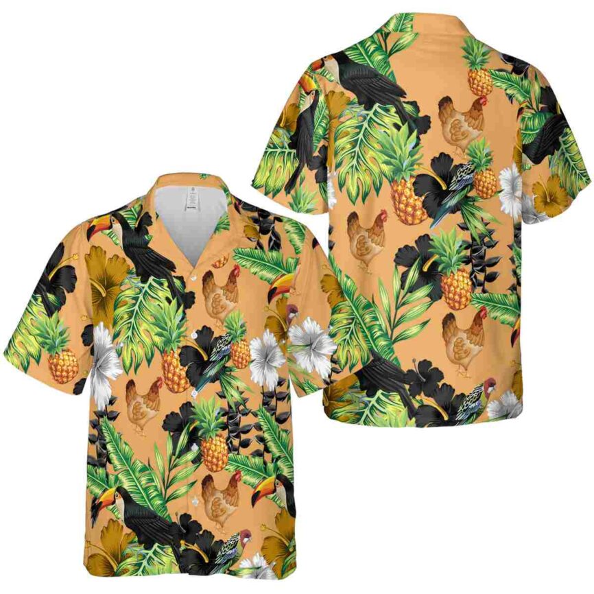 Chicken Leafy Toucan Hawaiian Shirt Premium grade