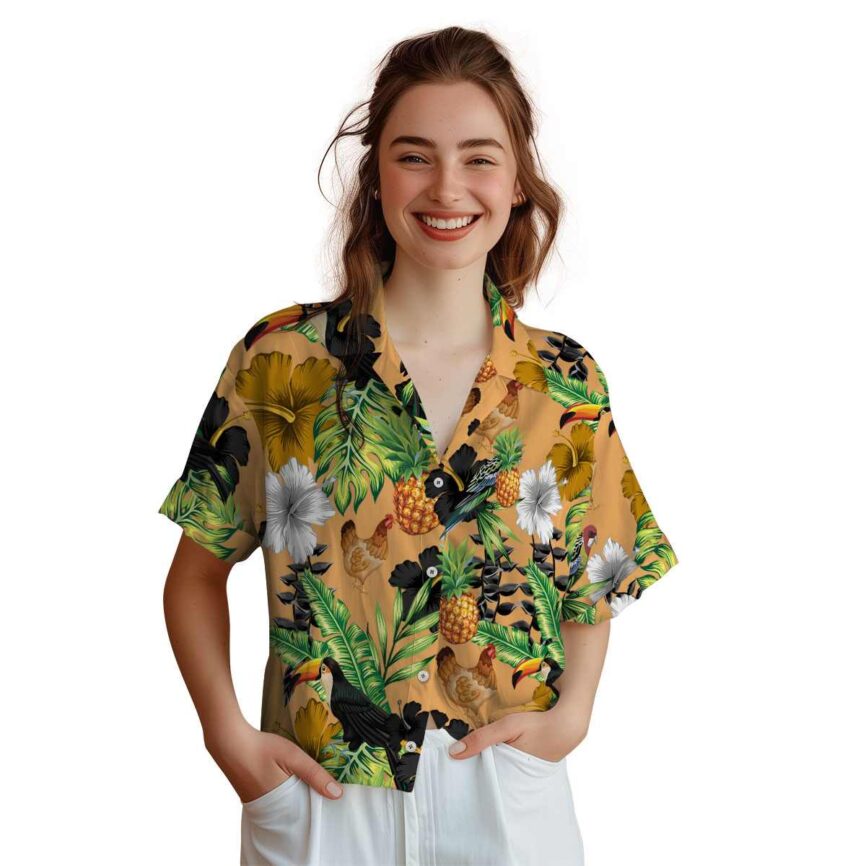 Chicken Leafy Toucan Hawaiian Shirt Top rated