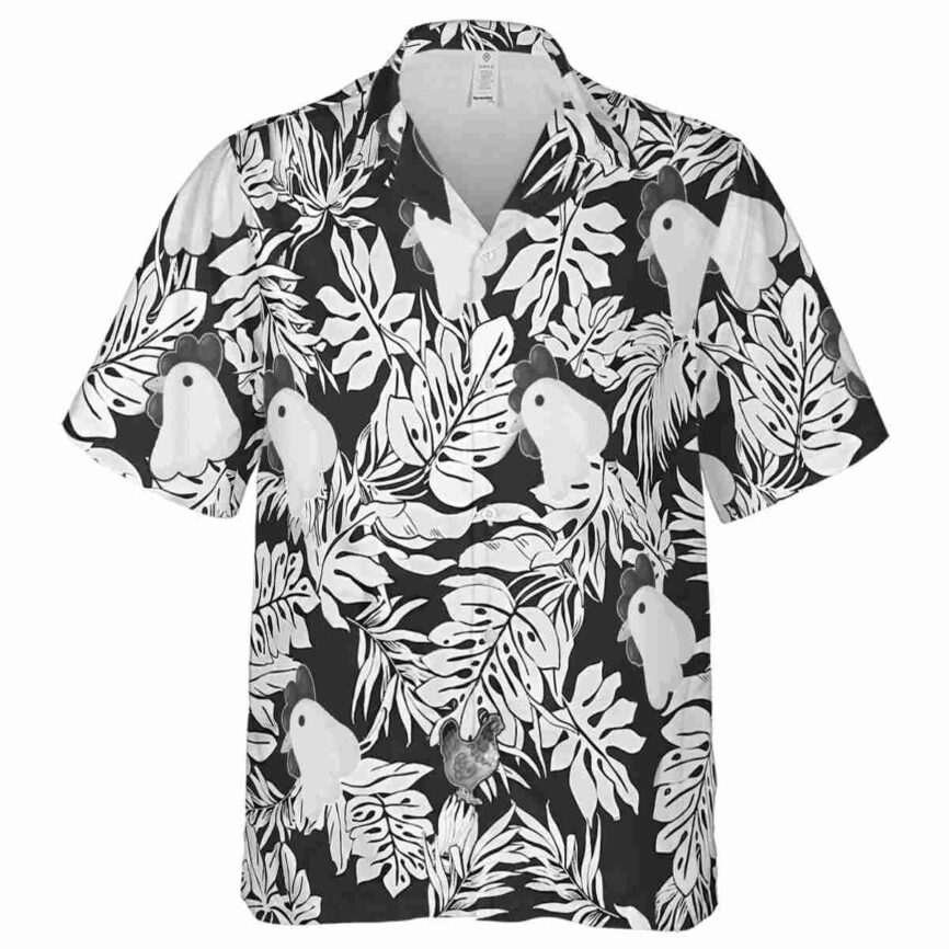 Chicken Monstera Foliage Hawaiian Shirt Fashion forward