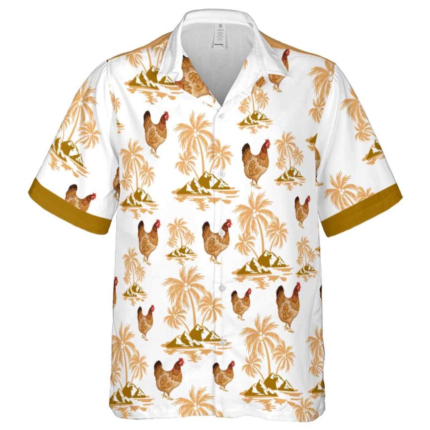 Chicken Palm Island Graphic Hawaiian Shirt Fashion forward