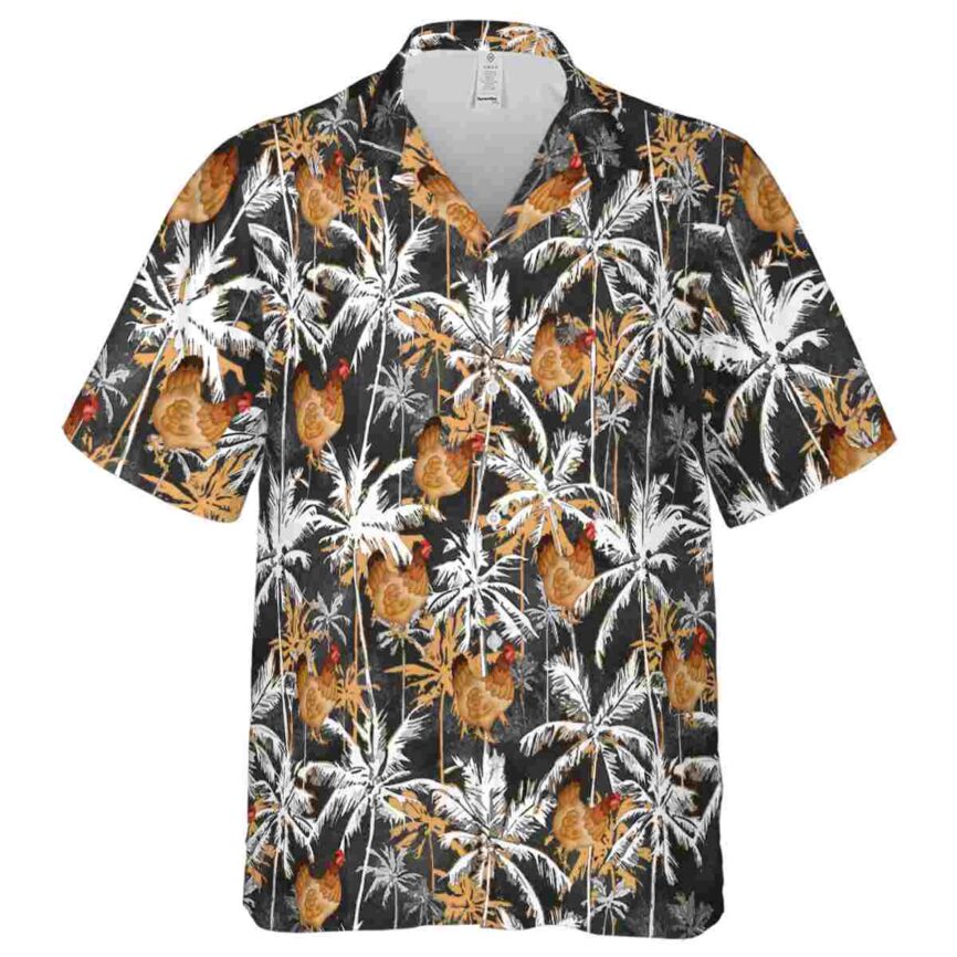 Chicken Palm Themed Hawaiian Shirt Fashion forward