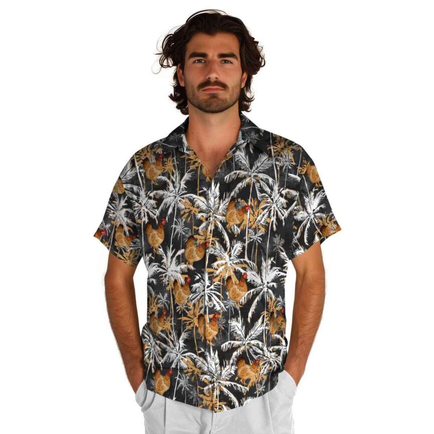 Chicken Palm Themed Hawaiian Shirt New Arrival