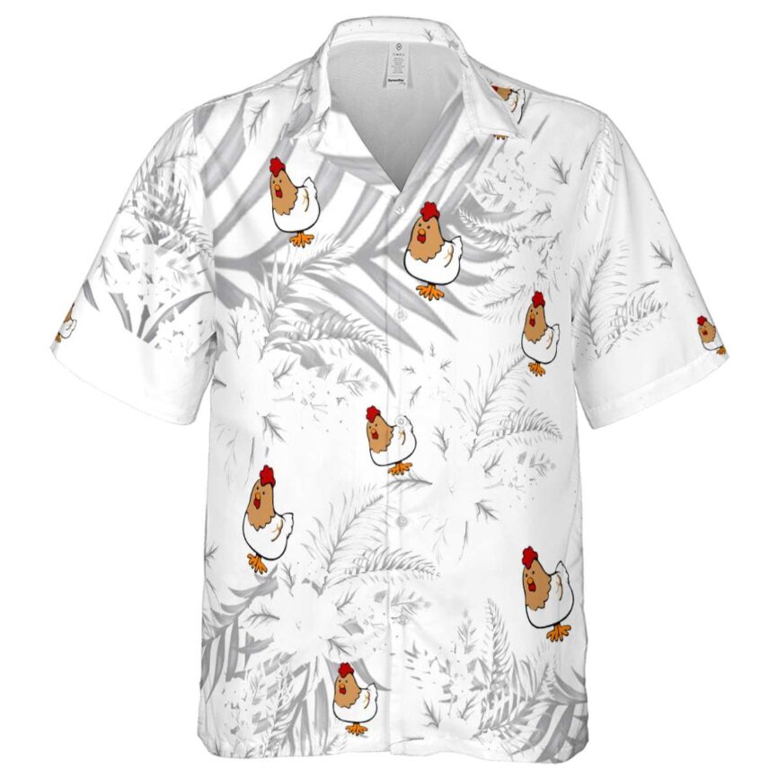 Chicken Tropical Blossom Hawaiian Shirt Fashion forward