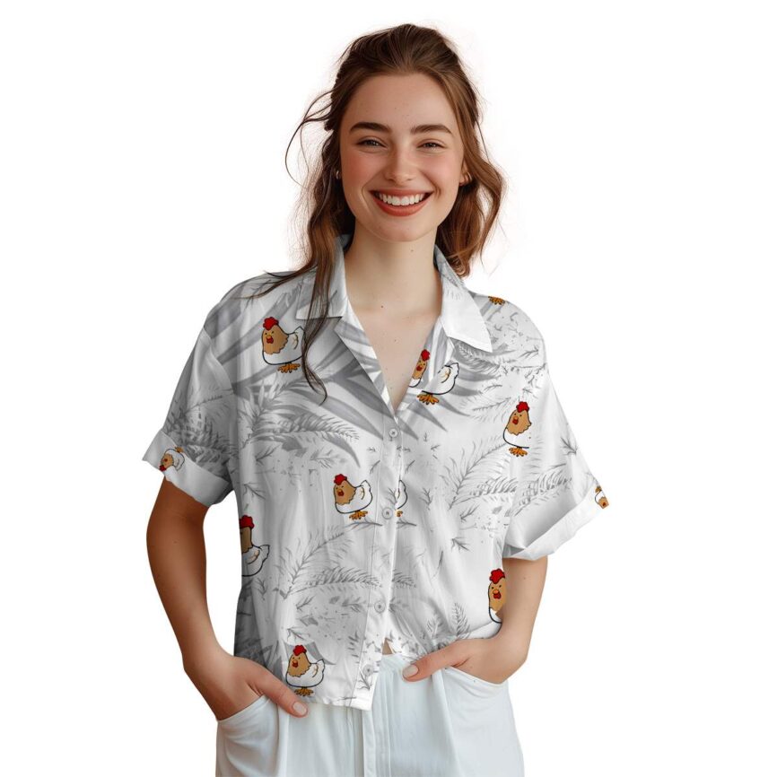 Chicken Tropical Blossom Hawaiian Shirt Top rated