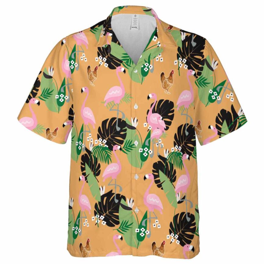 Chicken Tropical Flamingo Hawaiian Shirt Fashion forward