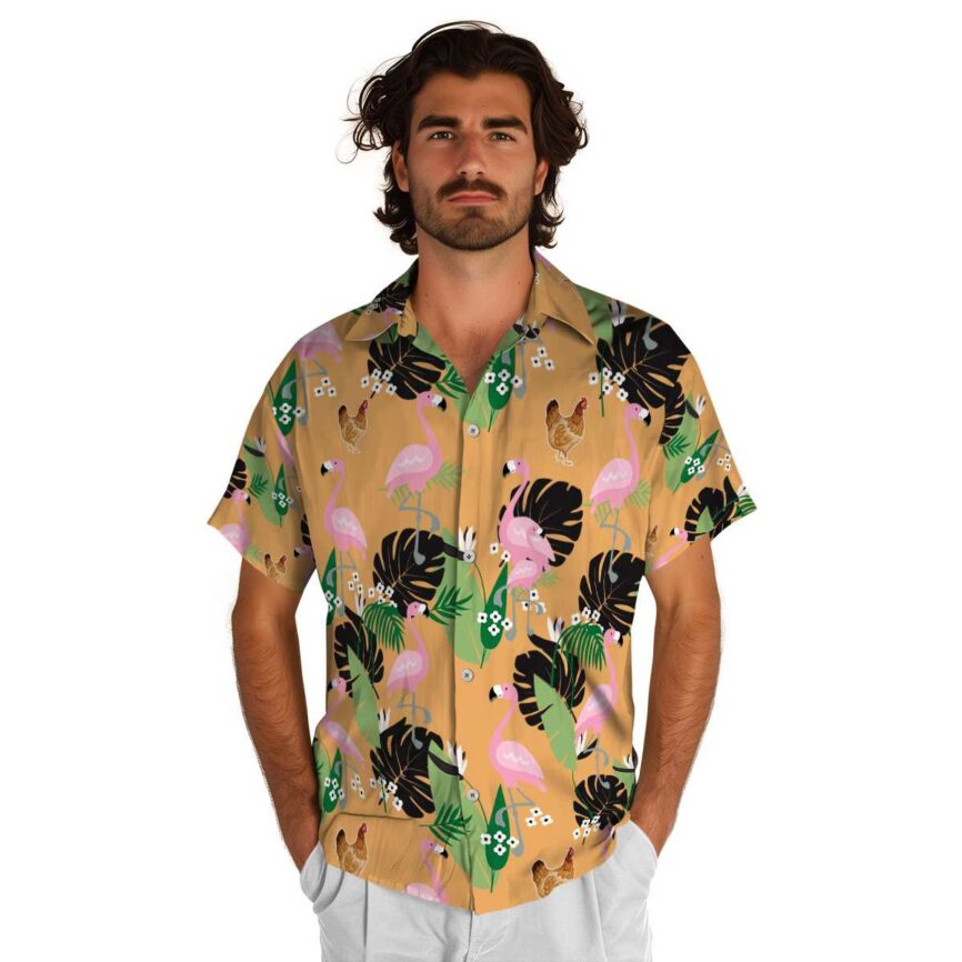 Chicken Tropical Flamingo Hawaiian Shirt New Arrival