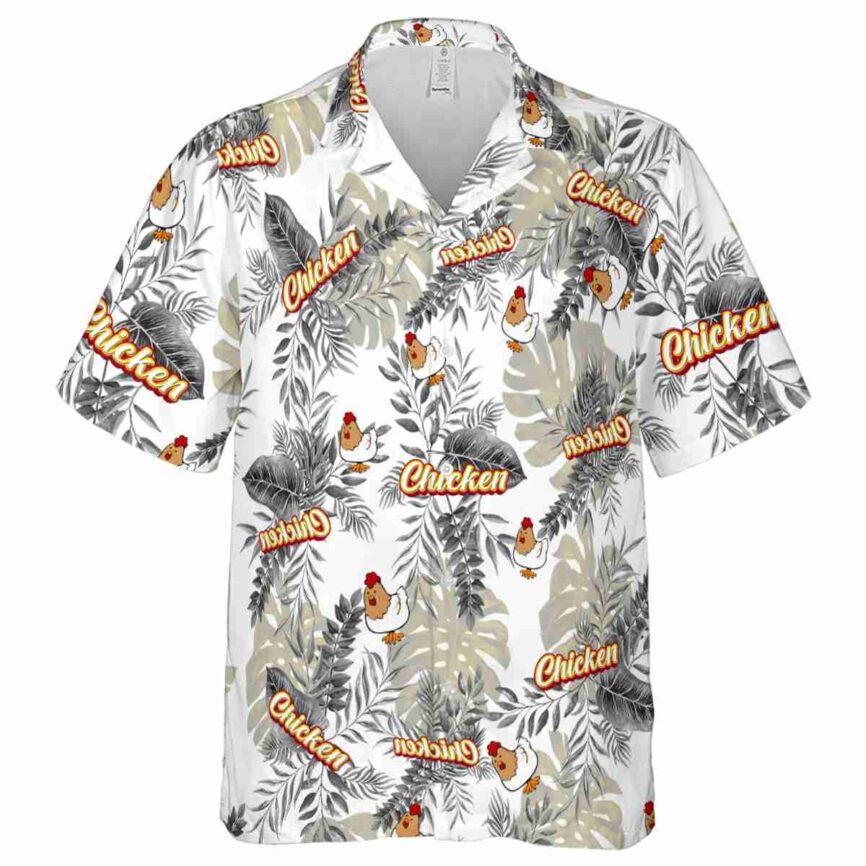 Chicken Tropical Fronds Hawaiian Shirt Fashion forward