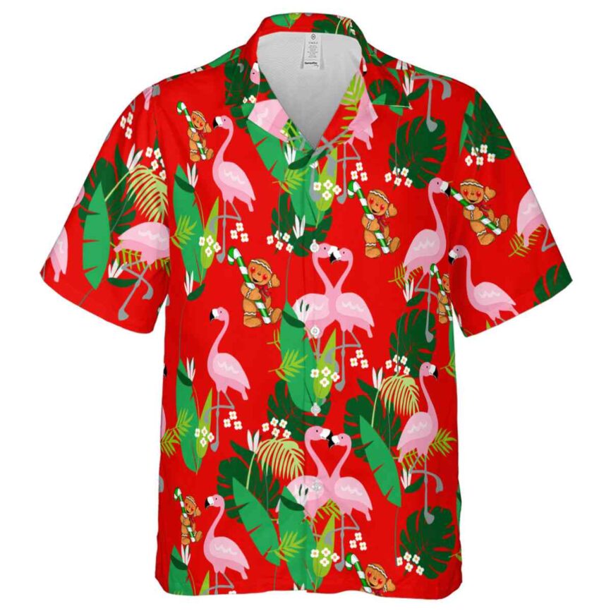 Christmas Flamingo Leaf Hawaiian Shirt Fashion forward