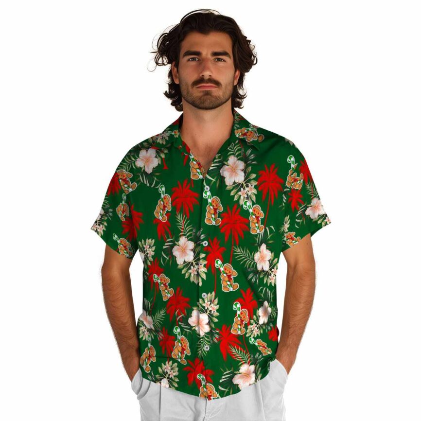 Christmas Hibiscus Palm Hawaiian Shirt New Arrival