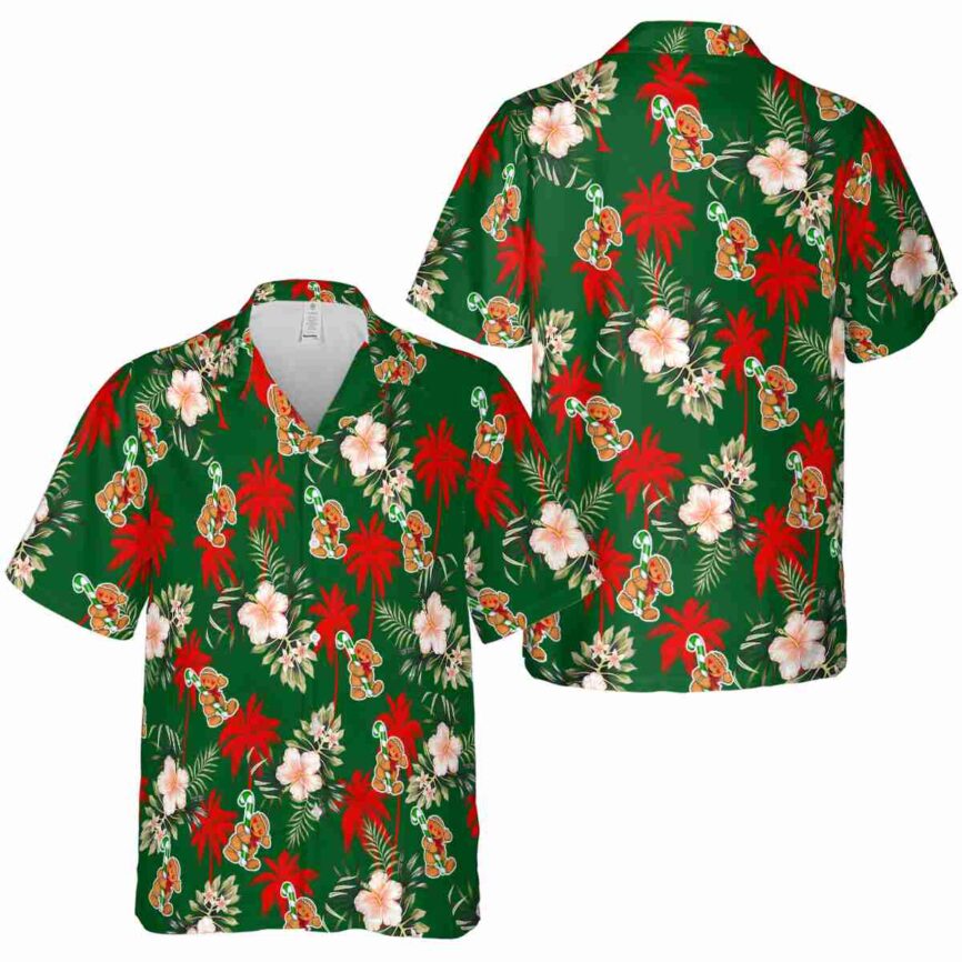 Christmas Hibiscus Palm Hawaiian Shirt Premium grade