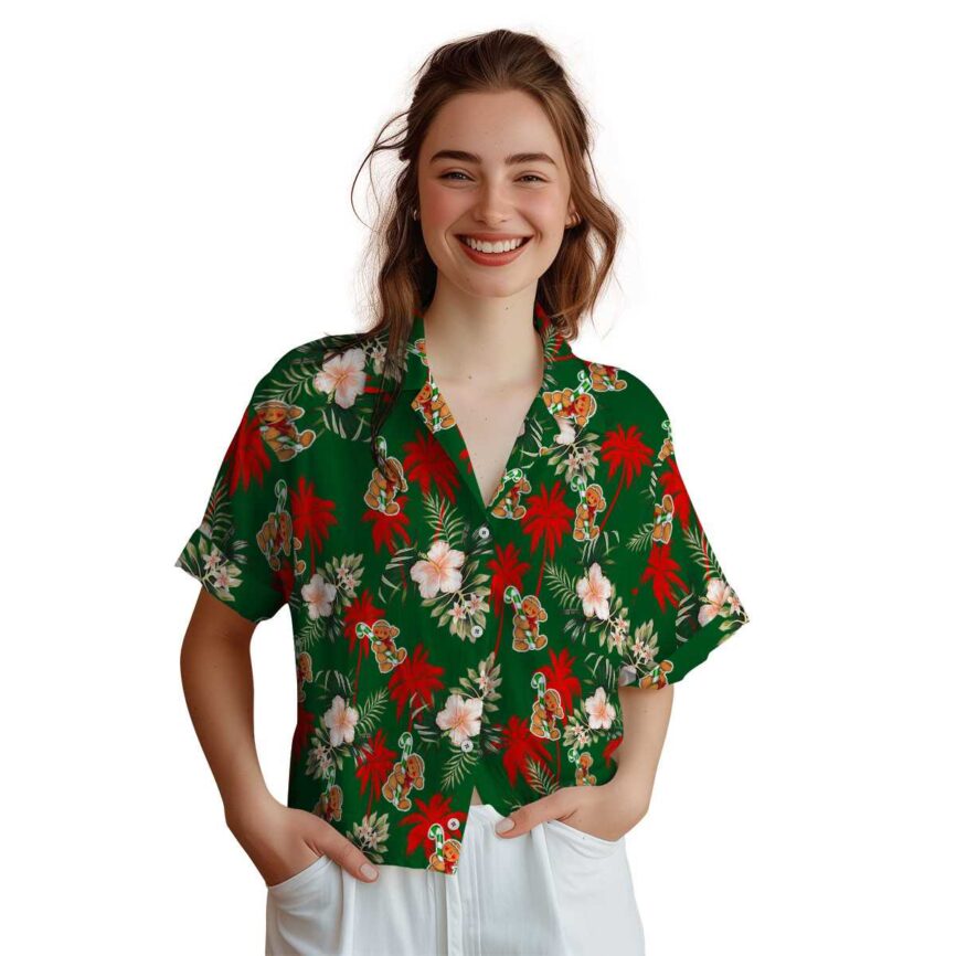 Christmas Hibiscus Palm Hawaiian Shirt Top rated