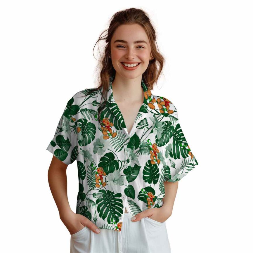 Christmas Leaf Pattern Hawaiian Shirt Top rated