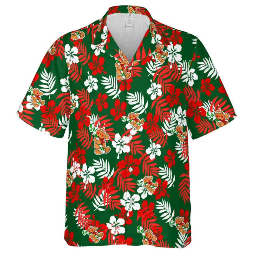 Christmas Leafy Hibiscus Hawaiian Shirt Fashion forward