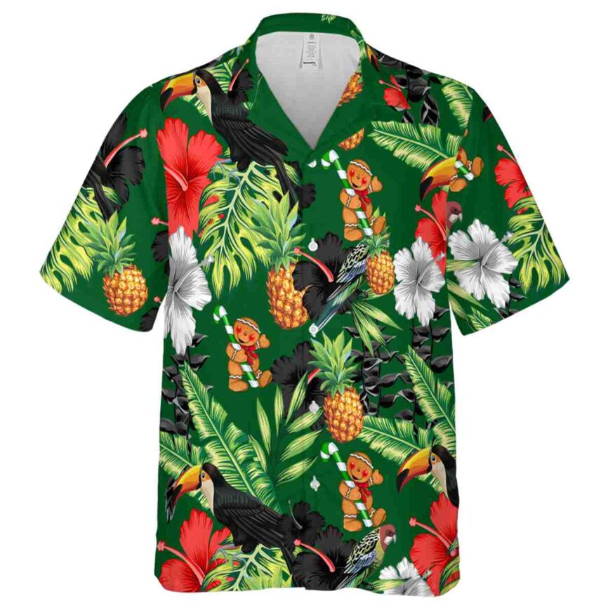 Christmas Leafy Toucan Hawaiian Shirt Fashion forward