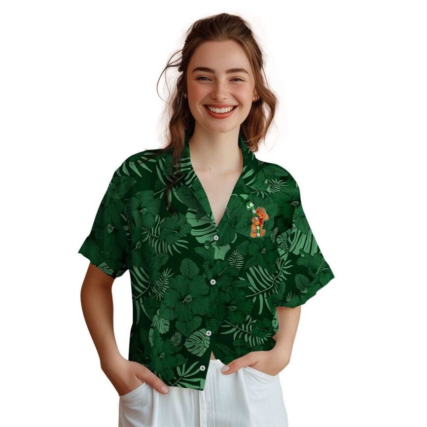 Christmas Monochrome Floral Hawaiian Shirt Top rated