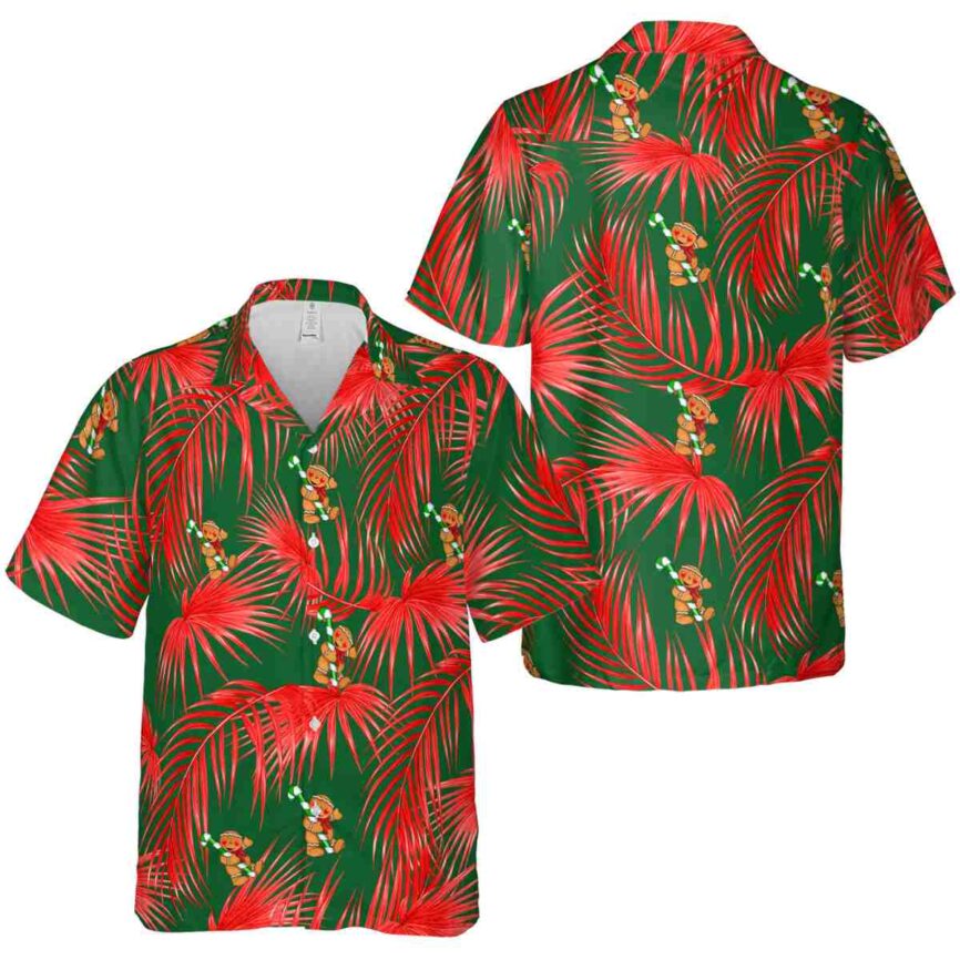 Christmas Palm Frond Hawaiian Shirt Premium grade