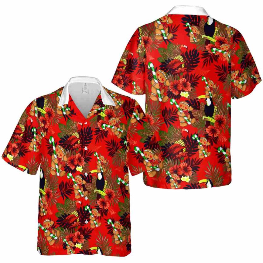 Christmas Tropical Bird Hawaiian Shirt Premium grade