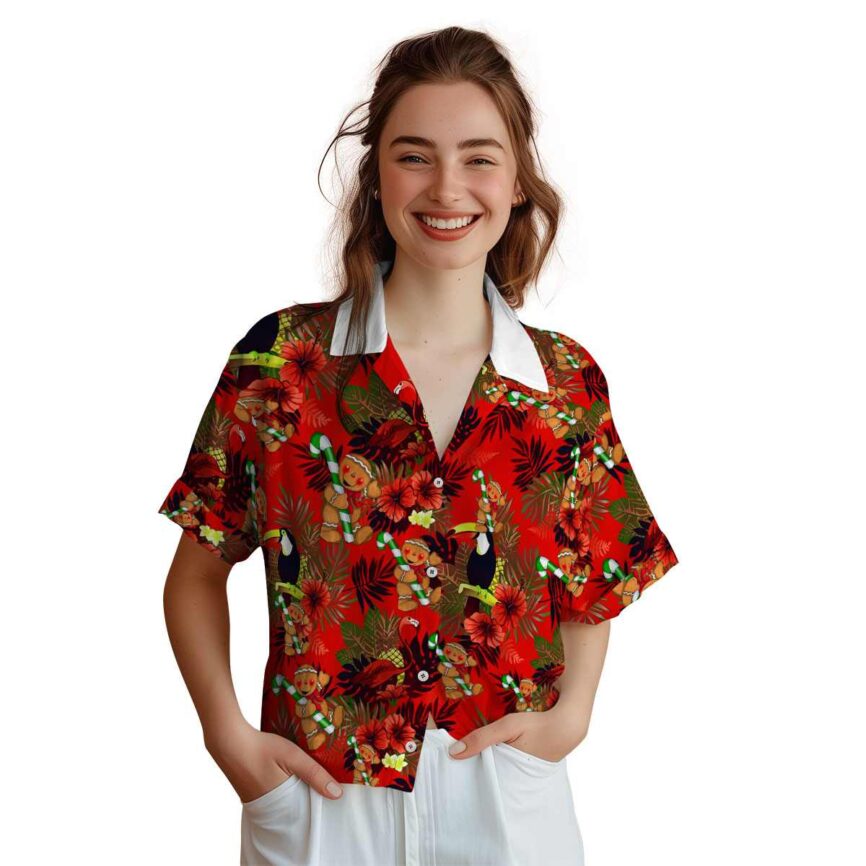 Christmas Tropical Bird Hawaiian Shirt Top rated