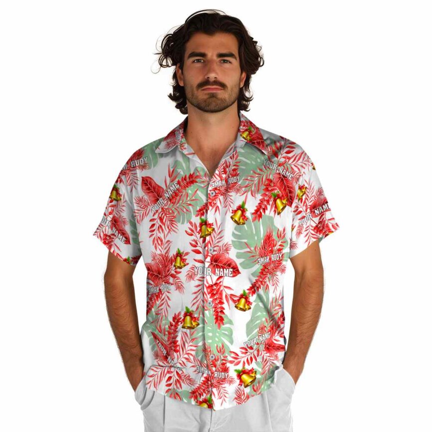 Christmas Tropical Fronds Hawaiian Shirt New Arrival