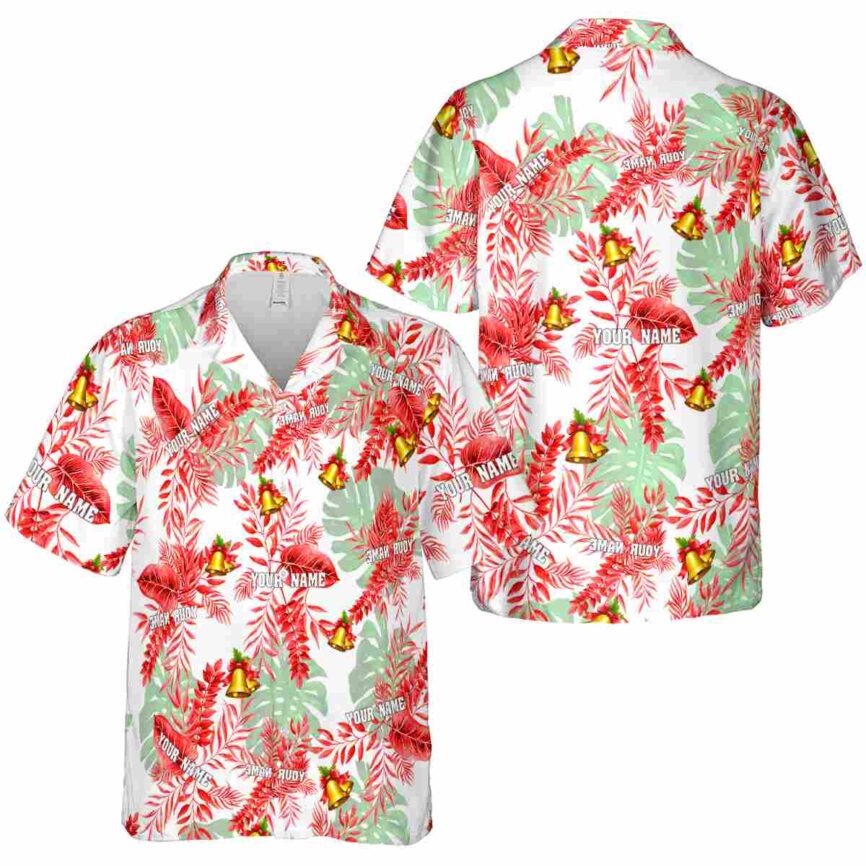 Christmas Tropical Fronds Hawaiian Shirt Premium grade