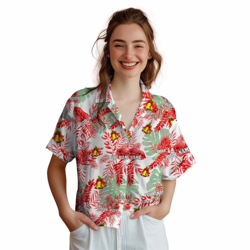 Christmas Tropical Fronds Hawaiian Shirt Top rated