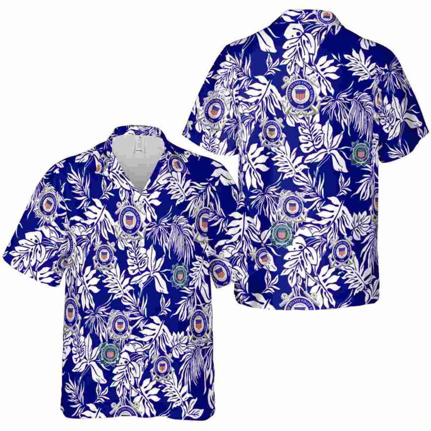 Coast Guard Bold Foliage Hawaiian Shirt Premium grade