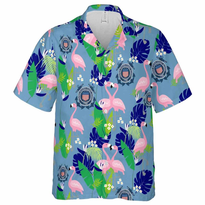 Coast Guard Flamingo Leaf Hawaiian Shirt Fashion forward