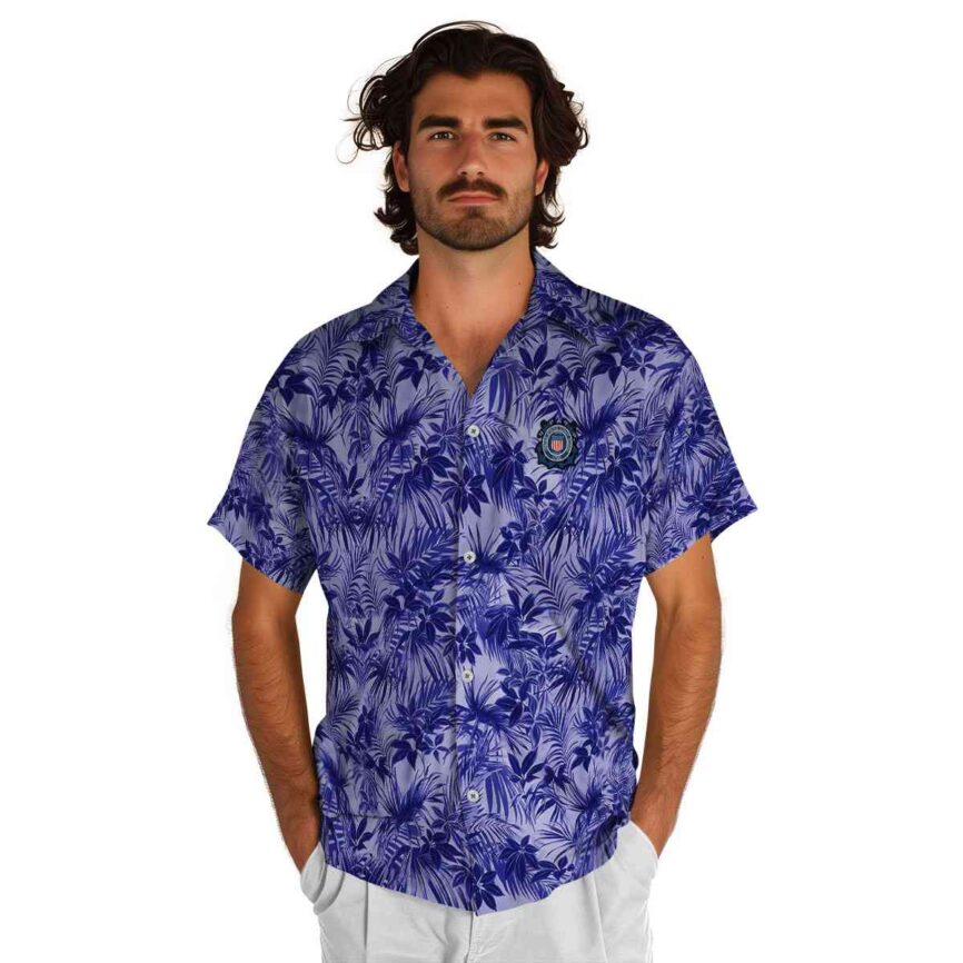 Coast Guard Foliage Print Hawaiian Shirt New Arrival