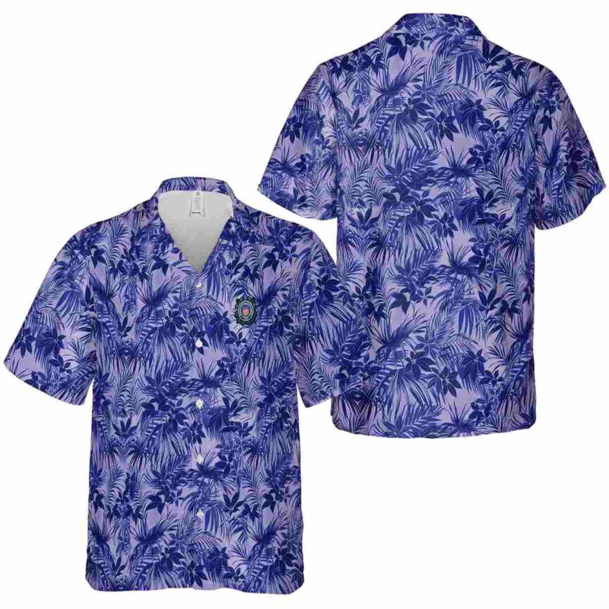 Coast Guard Foliage Print Hawaiian Shirt Premium grade