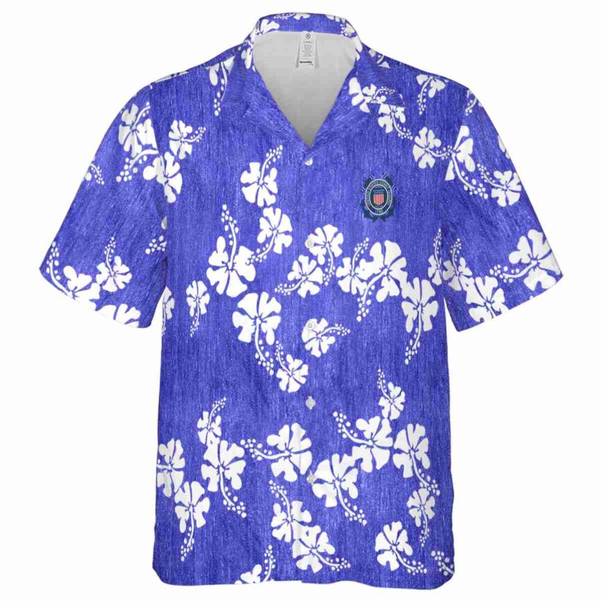 Coast Guard Hibiscus Blossom Hawaiian Shirt Fashion forward