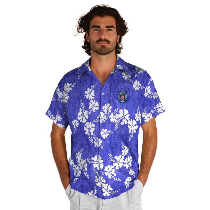 Coast Guard Hibiscus Blossom Hawaiian Shirt New Arrival