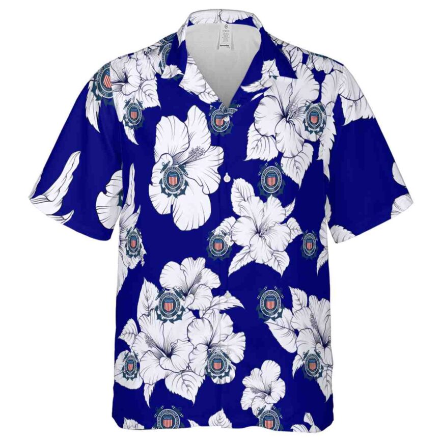 Coast Guard Hibiscus Flower Hawaiian Shirt Fashion forward