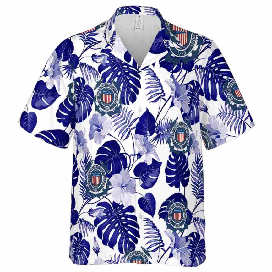 Coast Guard Leaf Pattern Hawaiian Shirt Fashion forward