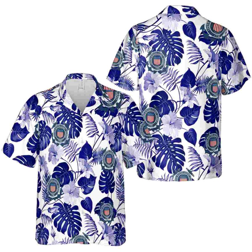 Coast Guard Leaf Pattern Hawaiian Shirt Premium grade