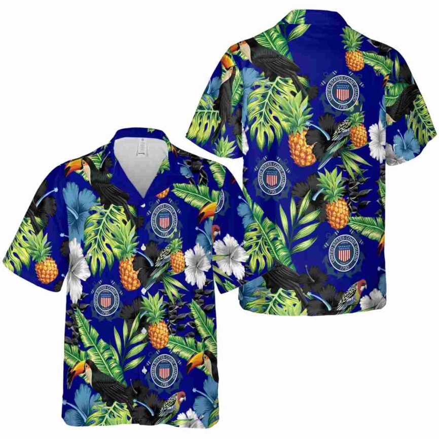 Coast Guard Leafy Toucan Hawaiian Shirt Premium grade