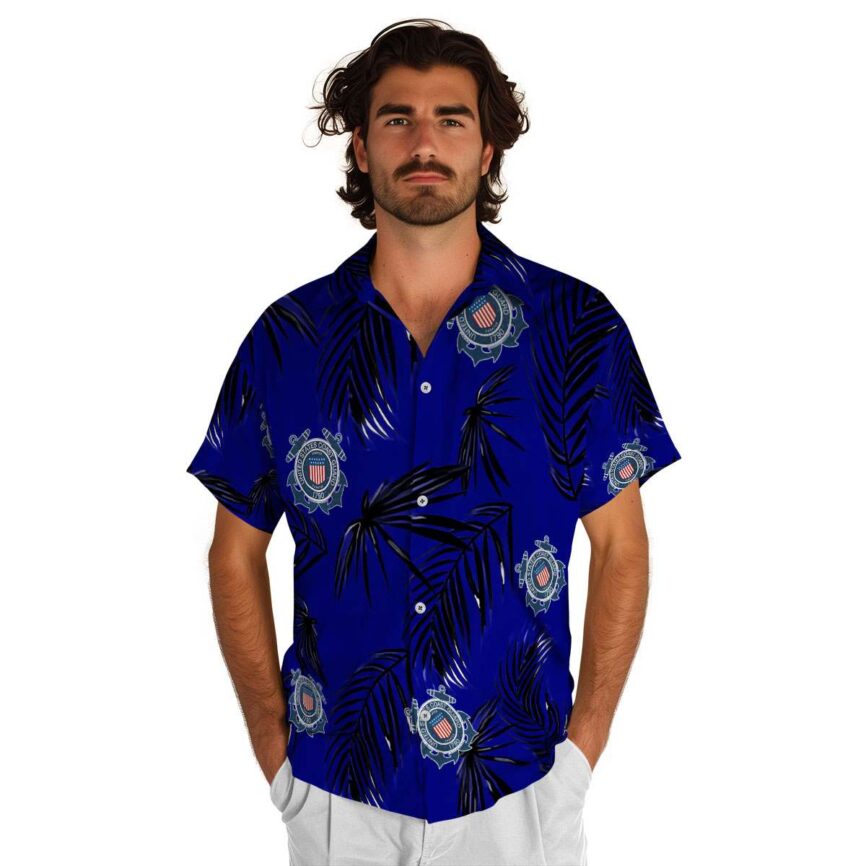 Coast Guard Monochrome Palm Hawaiian Shirt New Arrival