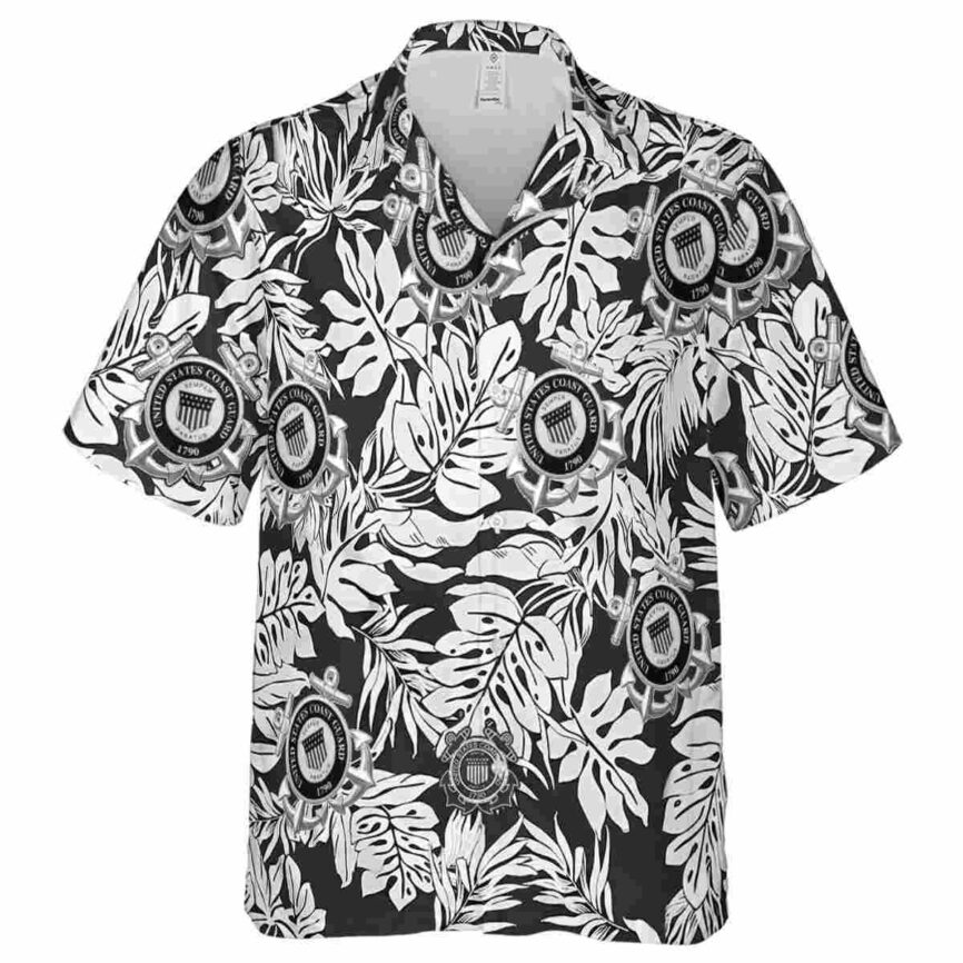 Coast Guard Monstera Foliage Hawaiian Shirt Fashion forward