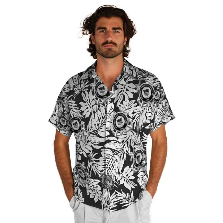 Coast Guard Monstera Foliage Hawaiian Shirt New Arrival