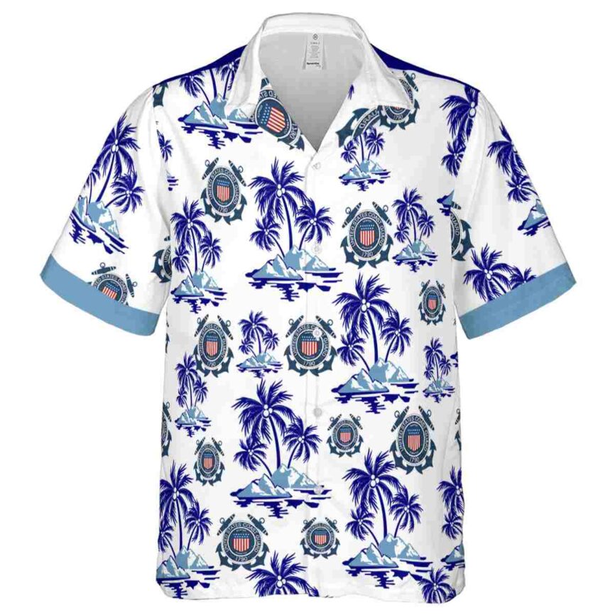 Coast Guard Palm Island Graphic Hawaiian Shirt Fashion forward