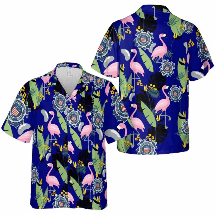 Coast Guard Pink Flamingo Hawaiian Shirt Premium grade