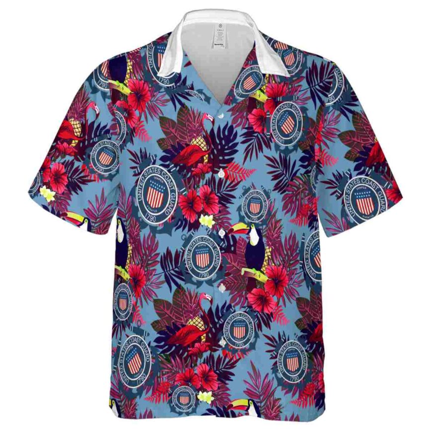 Coast Guard Tropical Bird Hawaiian Shirt Fashion forward