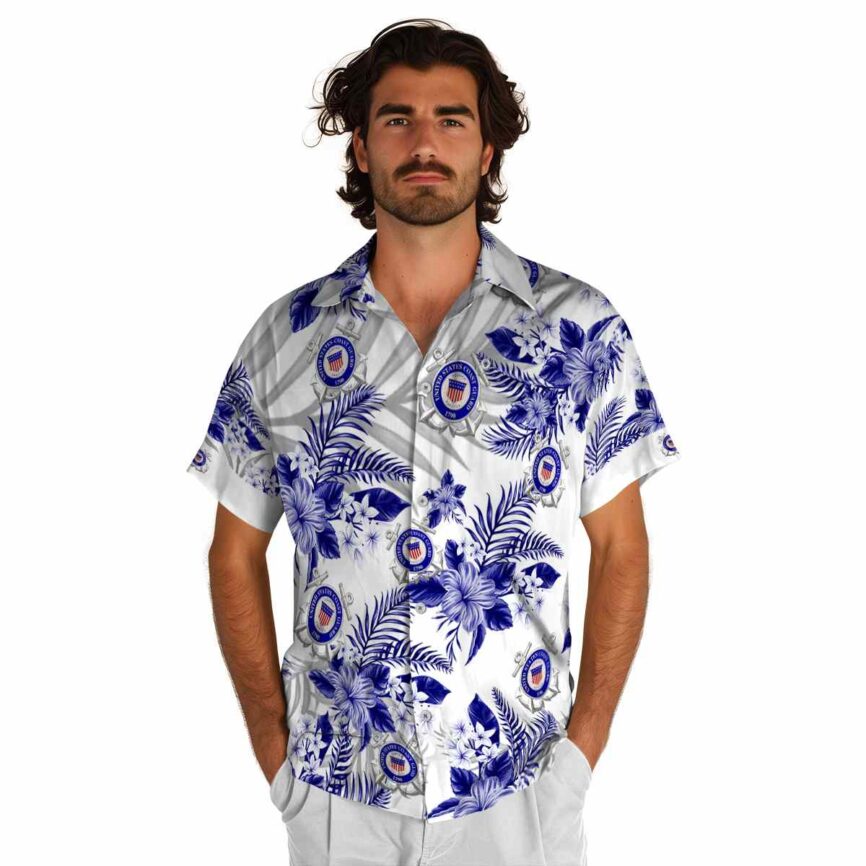 Coast Guard Tropical Blossom Hawaiian Shirt New Arrival