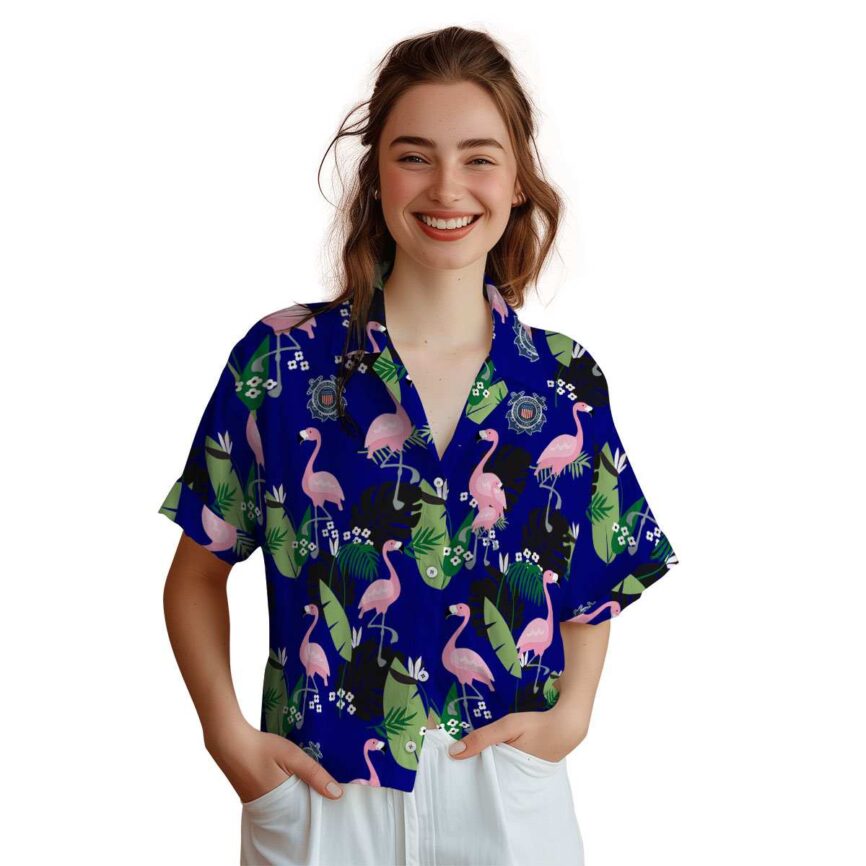 Coast Guard Tropical Flamingo Hawaiian Shirt Top rated