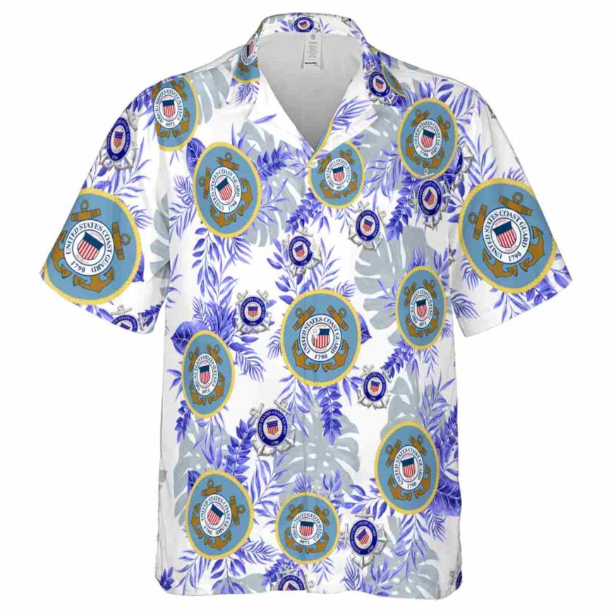 Coast Guard Tropical Fronds Hawaiian Shirt Fashion forward