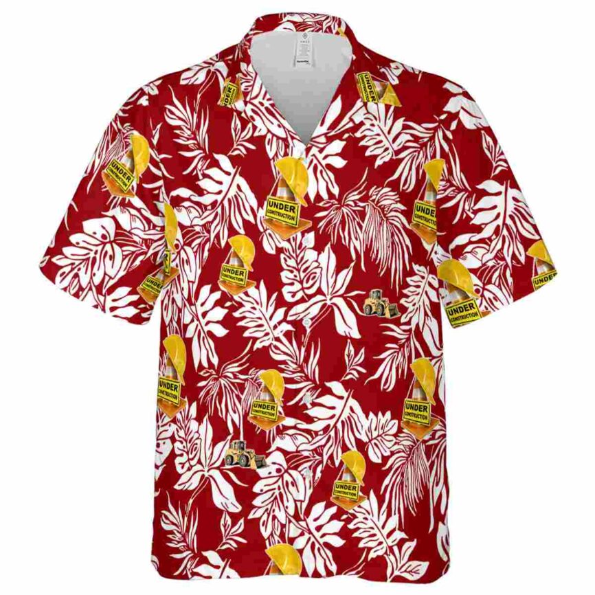 Construction Bold Foliage Hawaiian Shirt Fashion forward