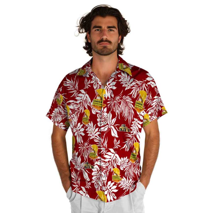 Construction Bold Foliage Hawaiian Shirt New Arrival