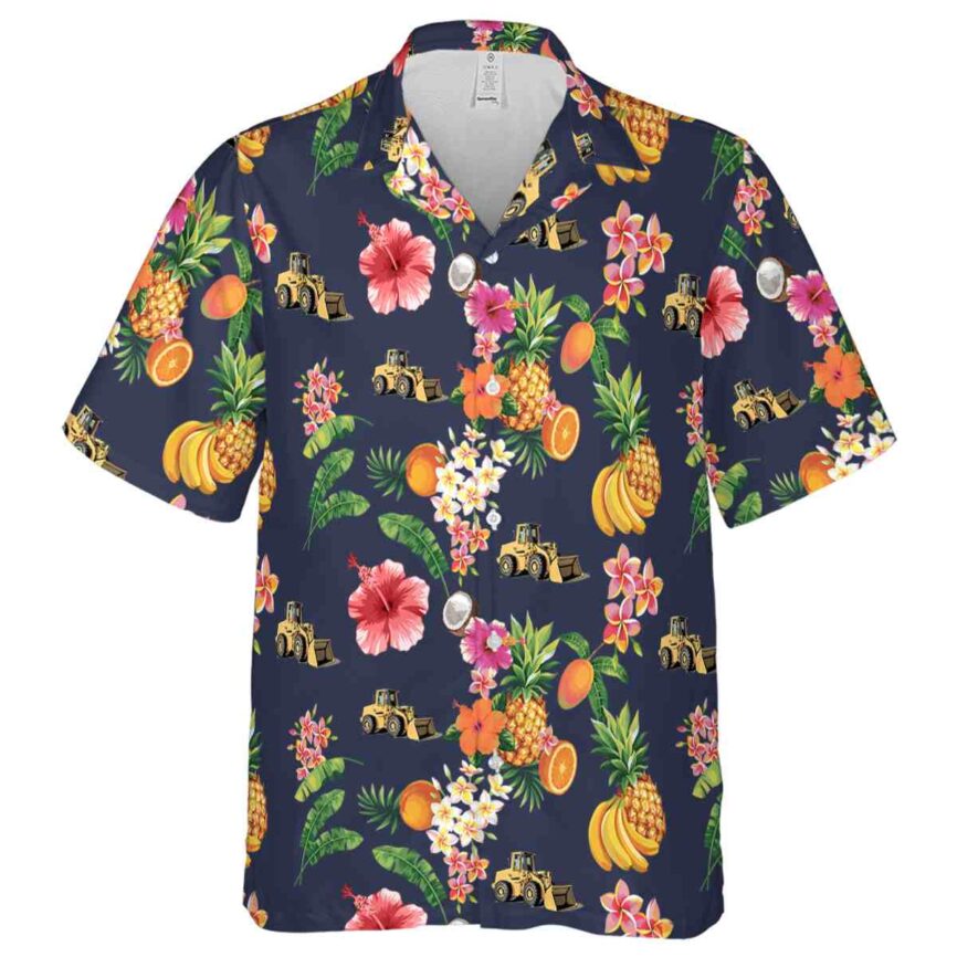 Construction Fruit Pattern Hawaiian Shirt Fashion forward